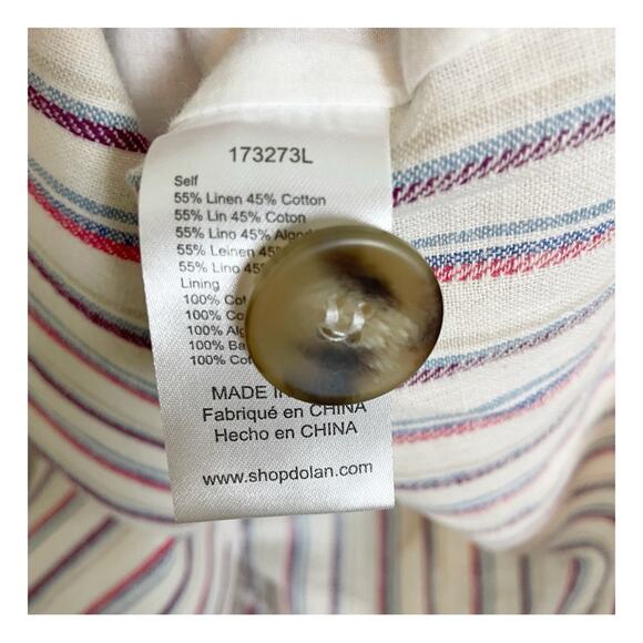 Anthropologie x DOLAN Anna Striped Double Breasted Linen Cotton Blazer NWT Sz S - Picture 10 of 11